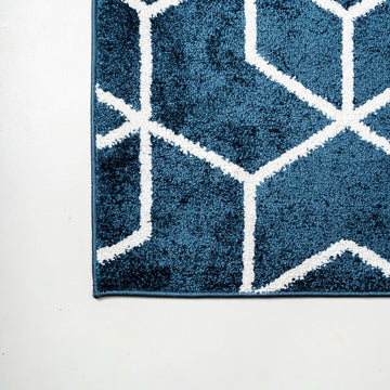 Tumbling Blocks Modern Geometric Area Rug 2